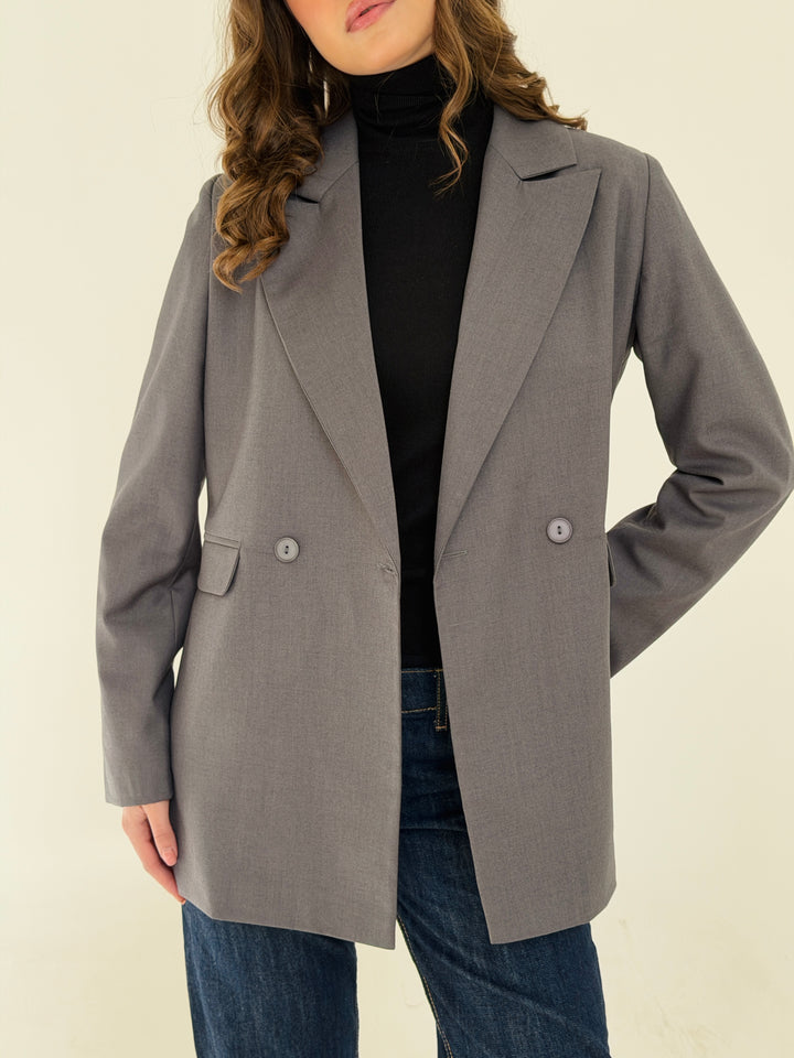 Boss Mode Blazer In Gray