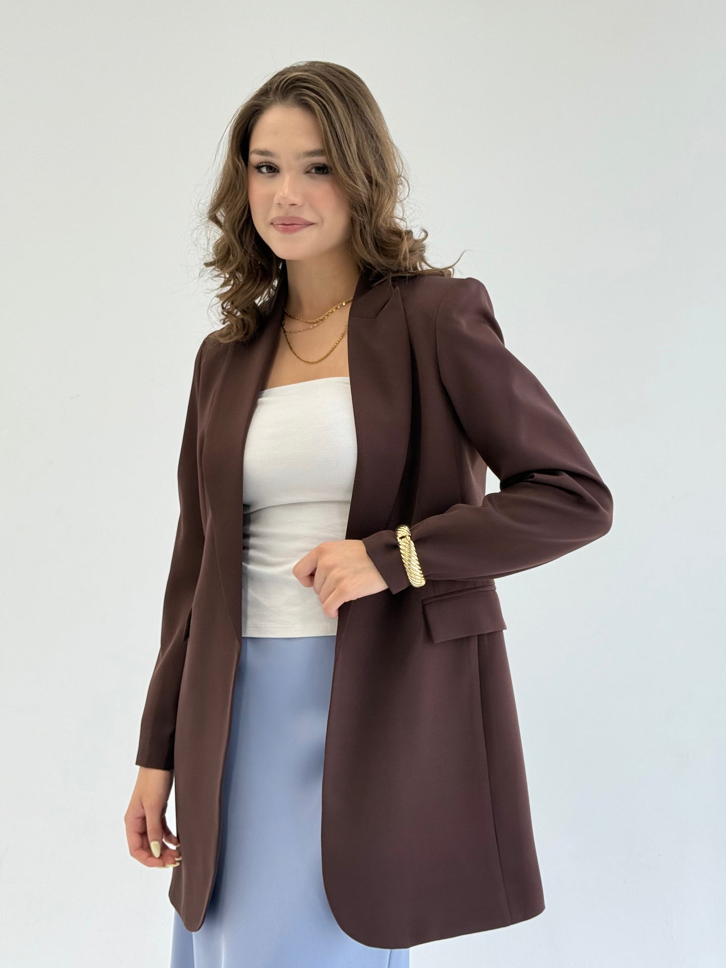 SLIM FIT Chocolate BROWN BLAZER