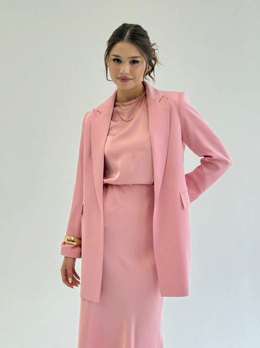 Slim fit pink blazer