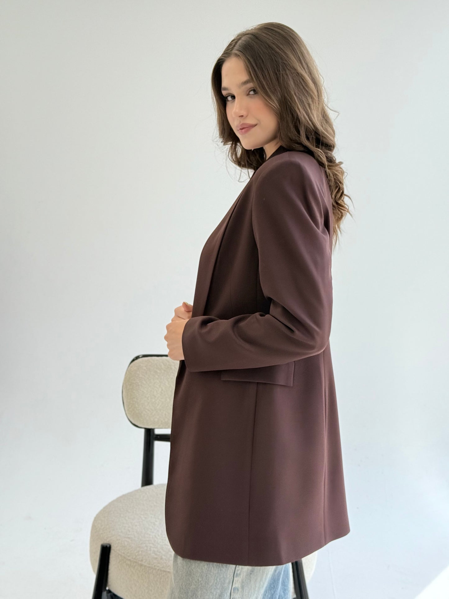 SLIM FIT Chocolate BROWN BLAZER