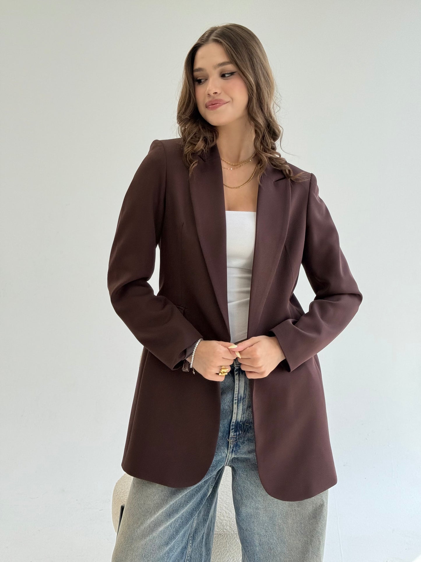 SLIM FIT Chocolate BROWN BLAZER