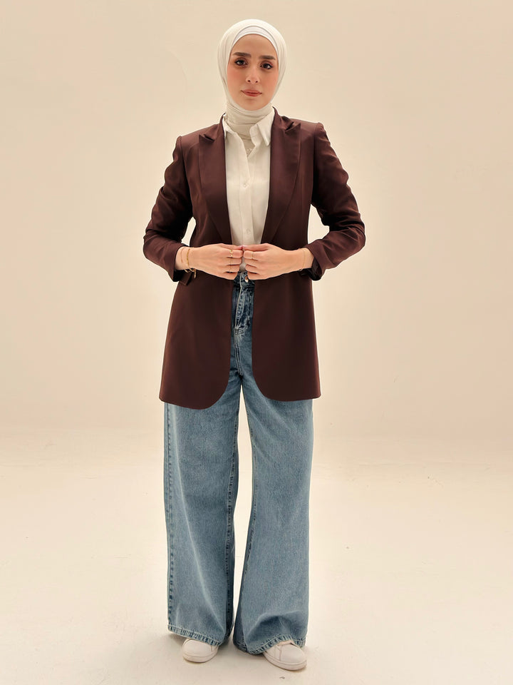 SLIM FIT Chocolate BROWN BLAZER
