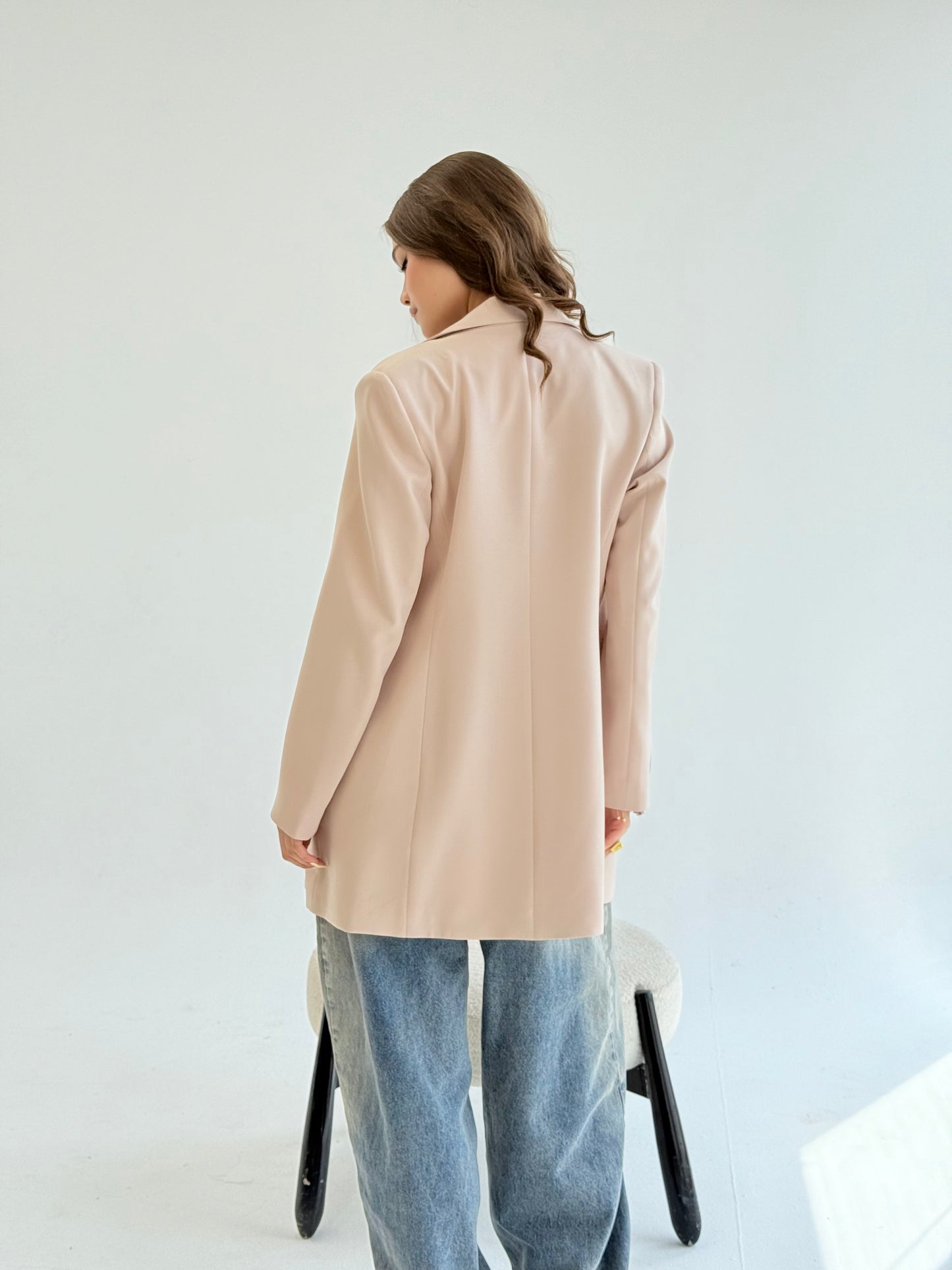 Slim fit blazer beige