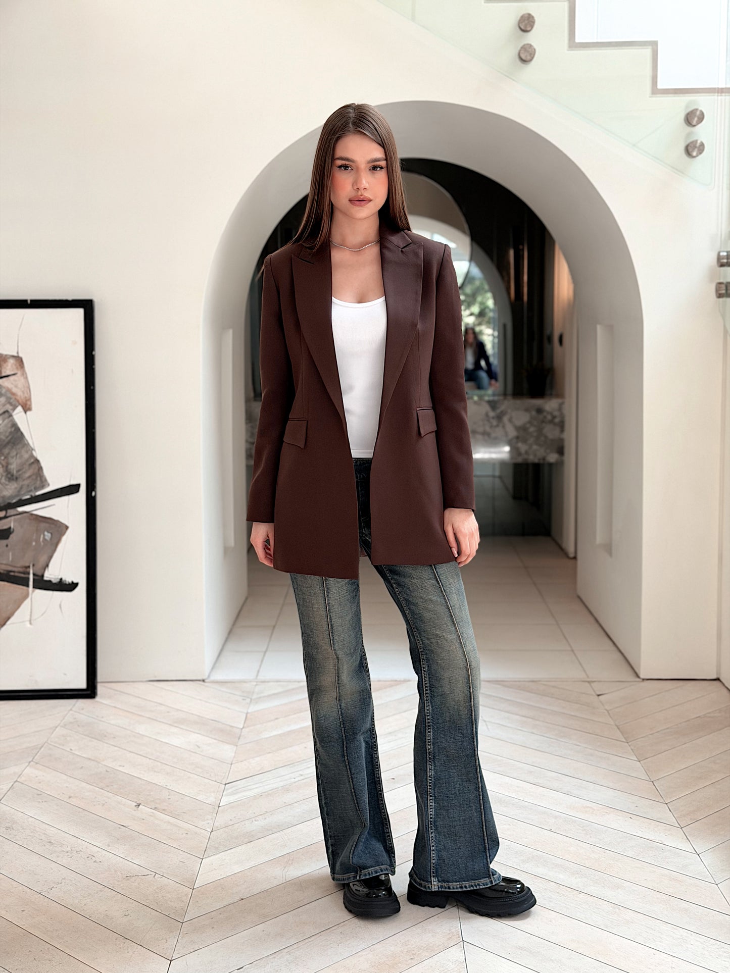 SLIM FIT Chocolate BROWN BLAZER