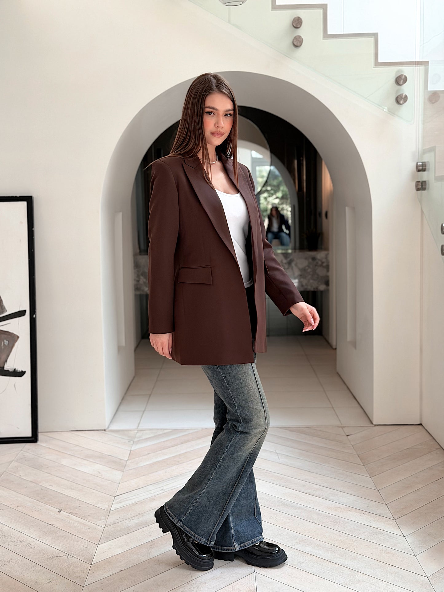 SLIM FIT Chocolate BROWN BLAZER