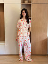 Self love cotton warp-style pajama  /Coffe