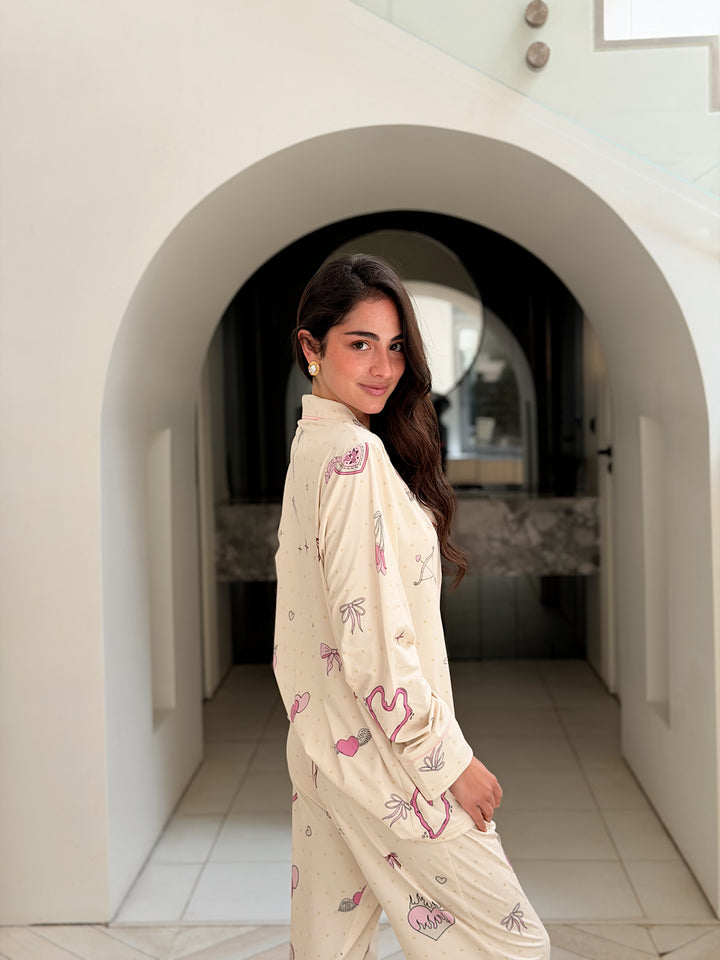 Self love cotton\ Angle mood in yellow pajama only