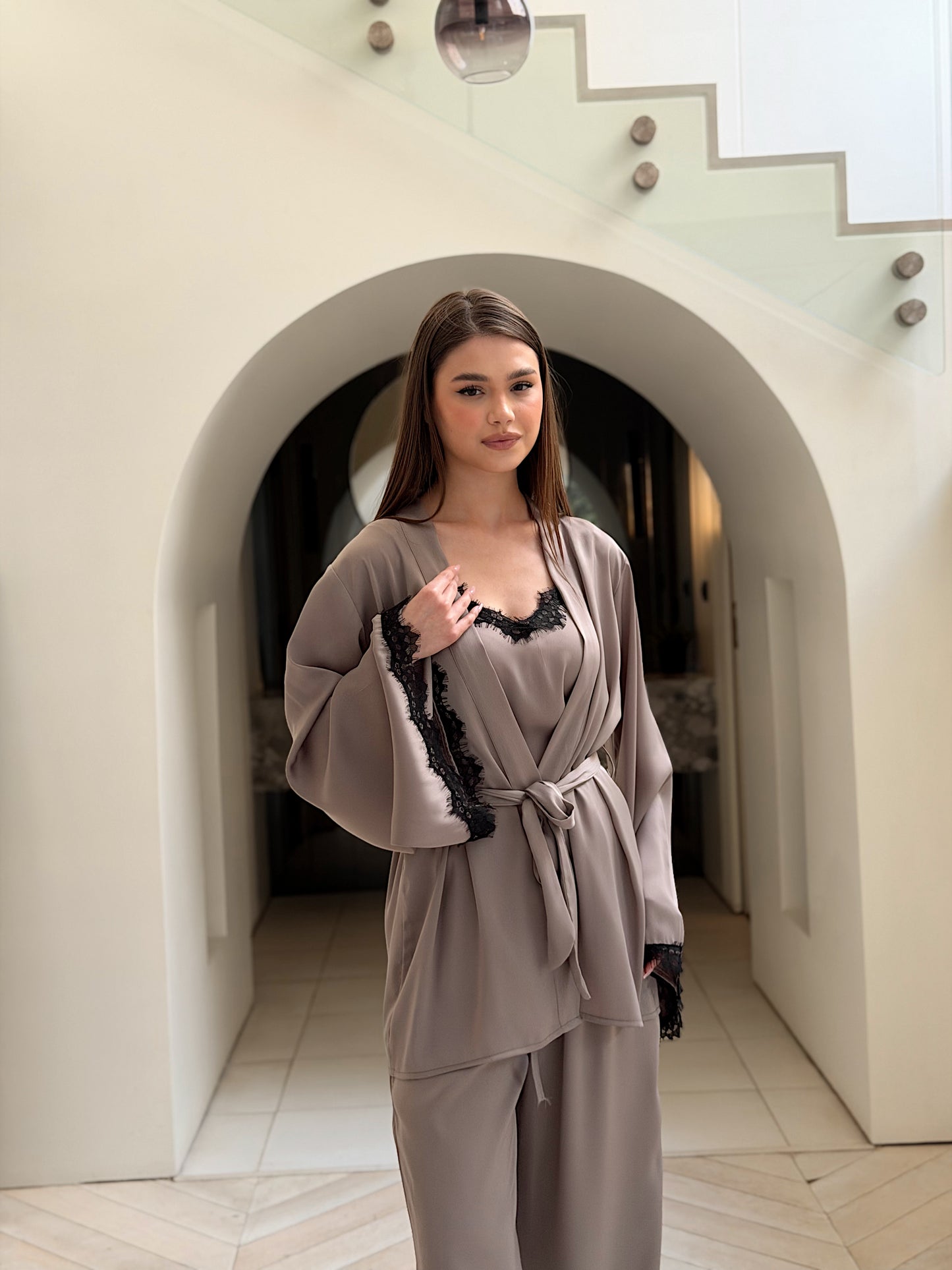 Self love satin/ Dream lace in cafe