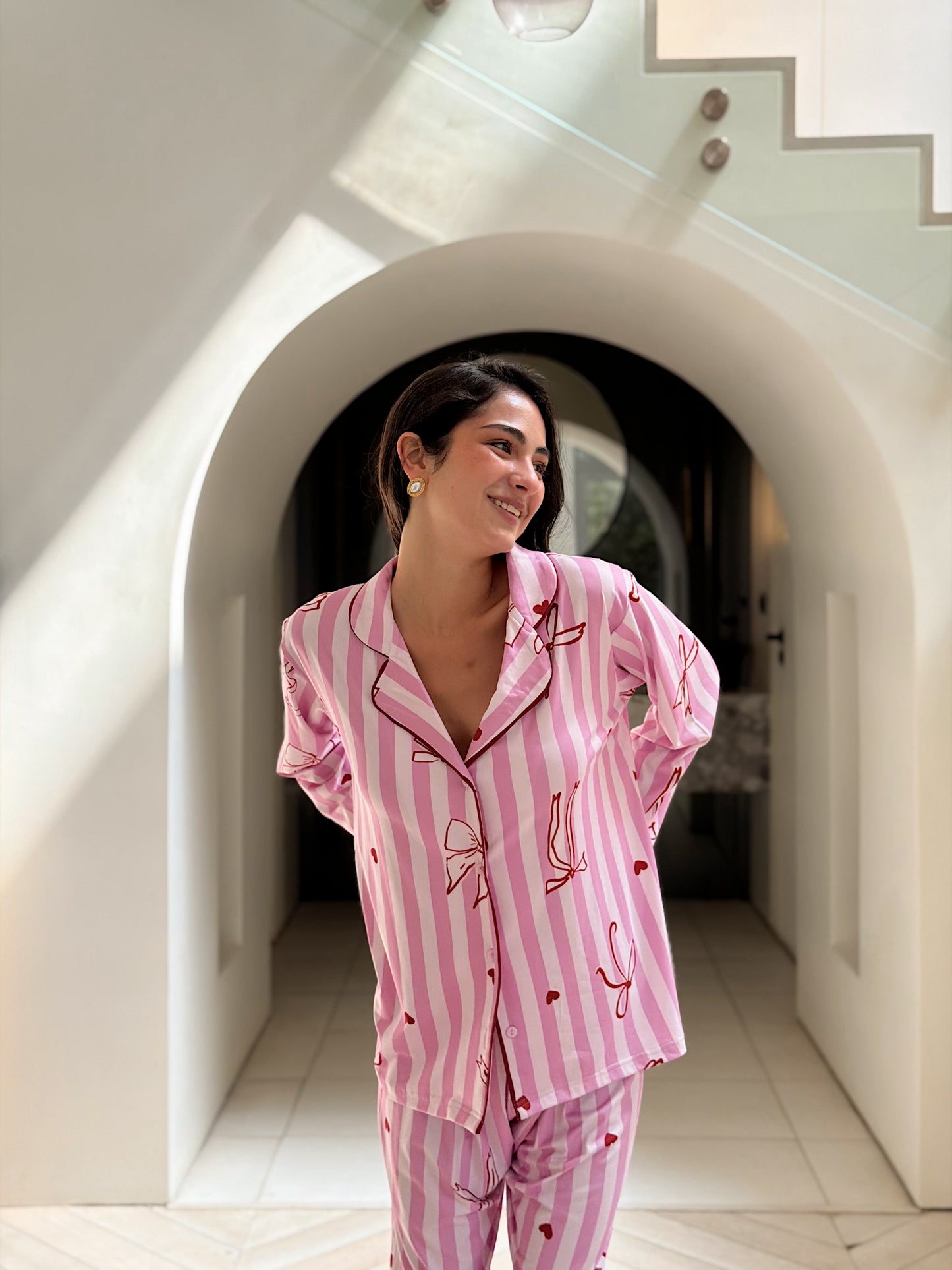 Self love cotton /Berry Bows in pink