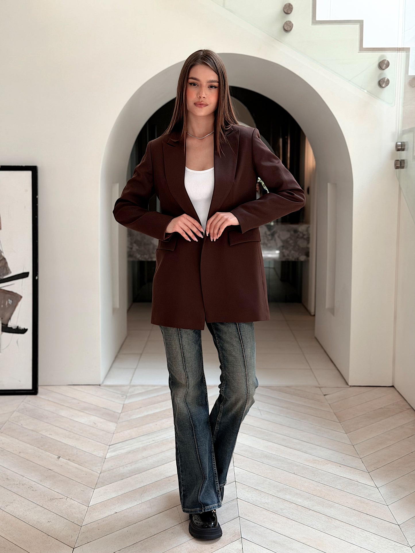 SLIM FIT Chocolate BROWN BLAZER
