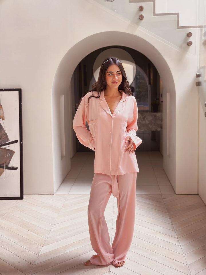 Self love satin /Dream lace in rose pajama only