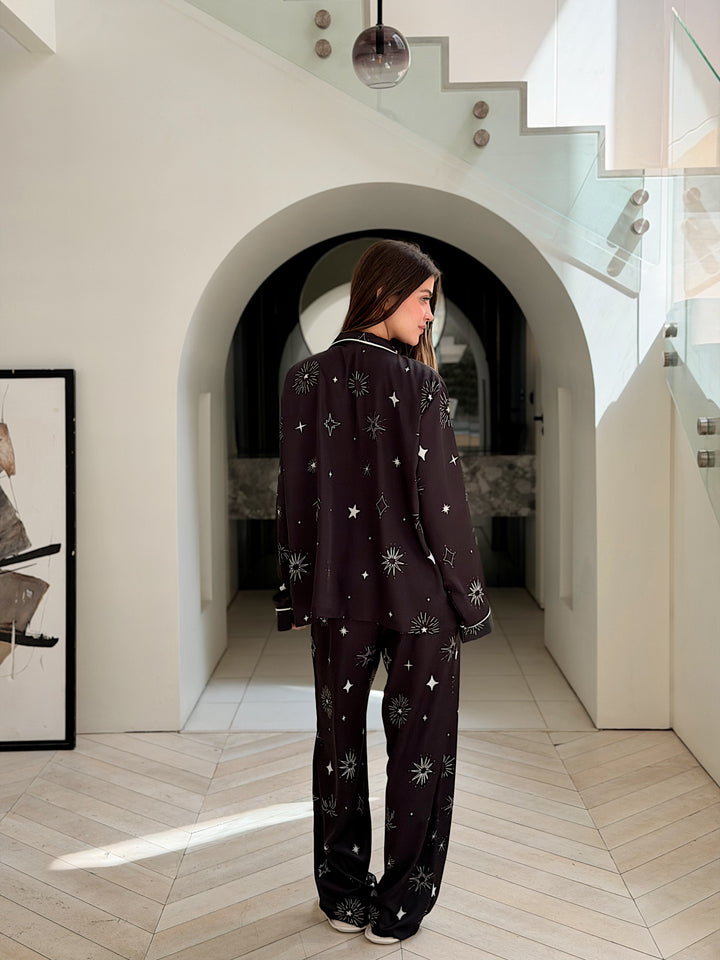 Self love cotton/ Midnight stars in black pajama only