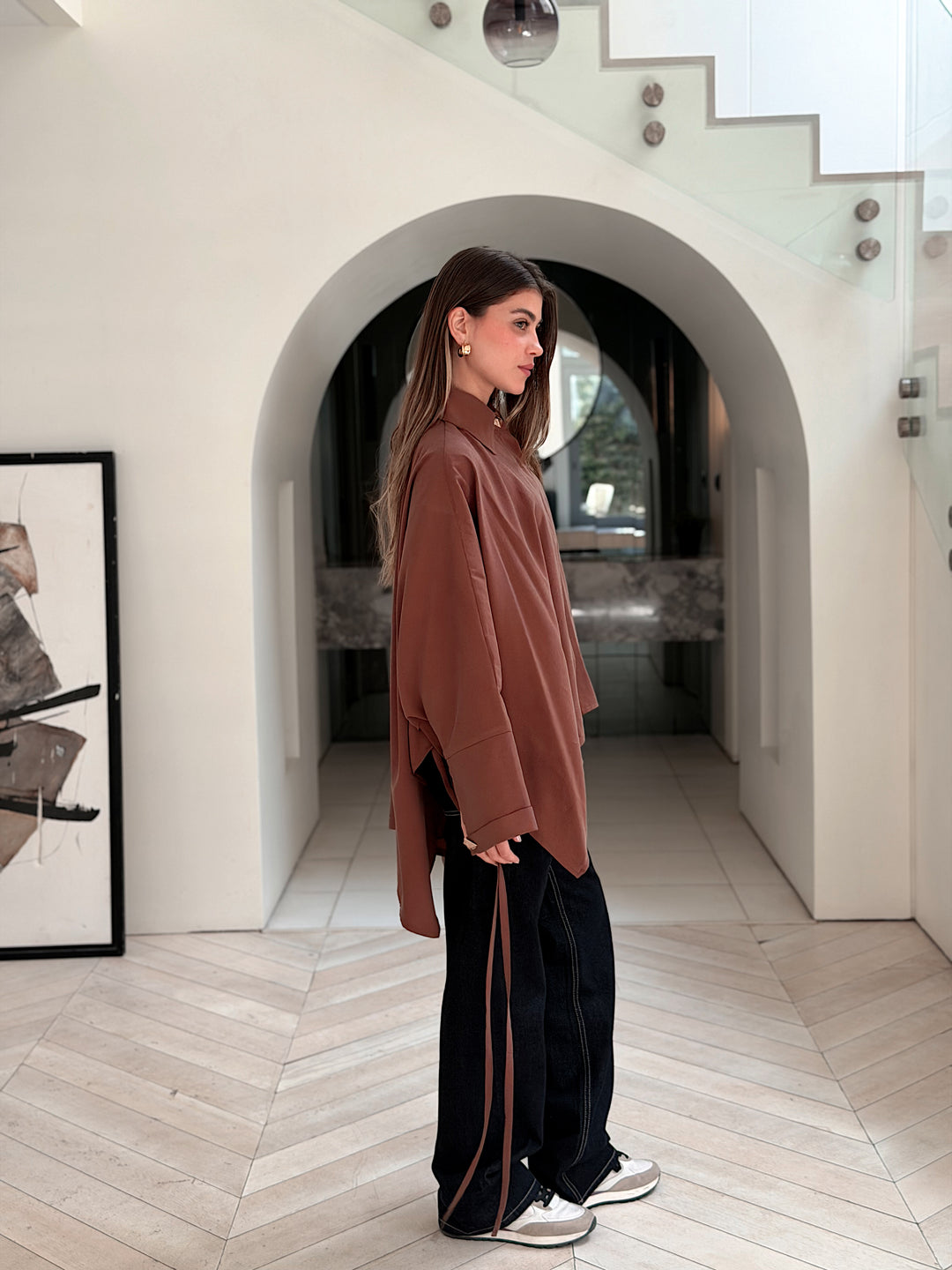 Effortless Flow blouse in Brown