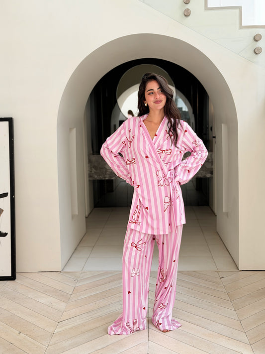 Self love cotton /Berry Bows in pink