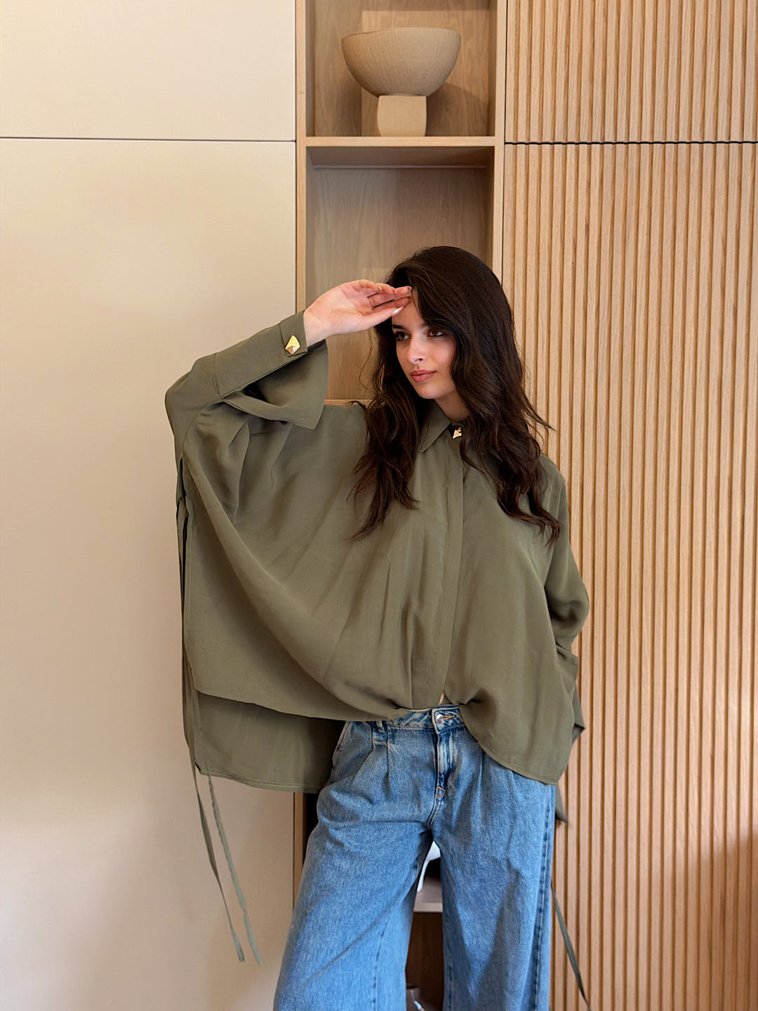 Effortless Flow blouse in olive