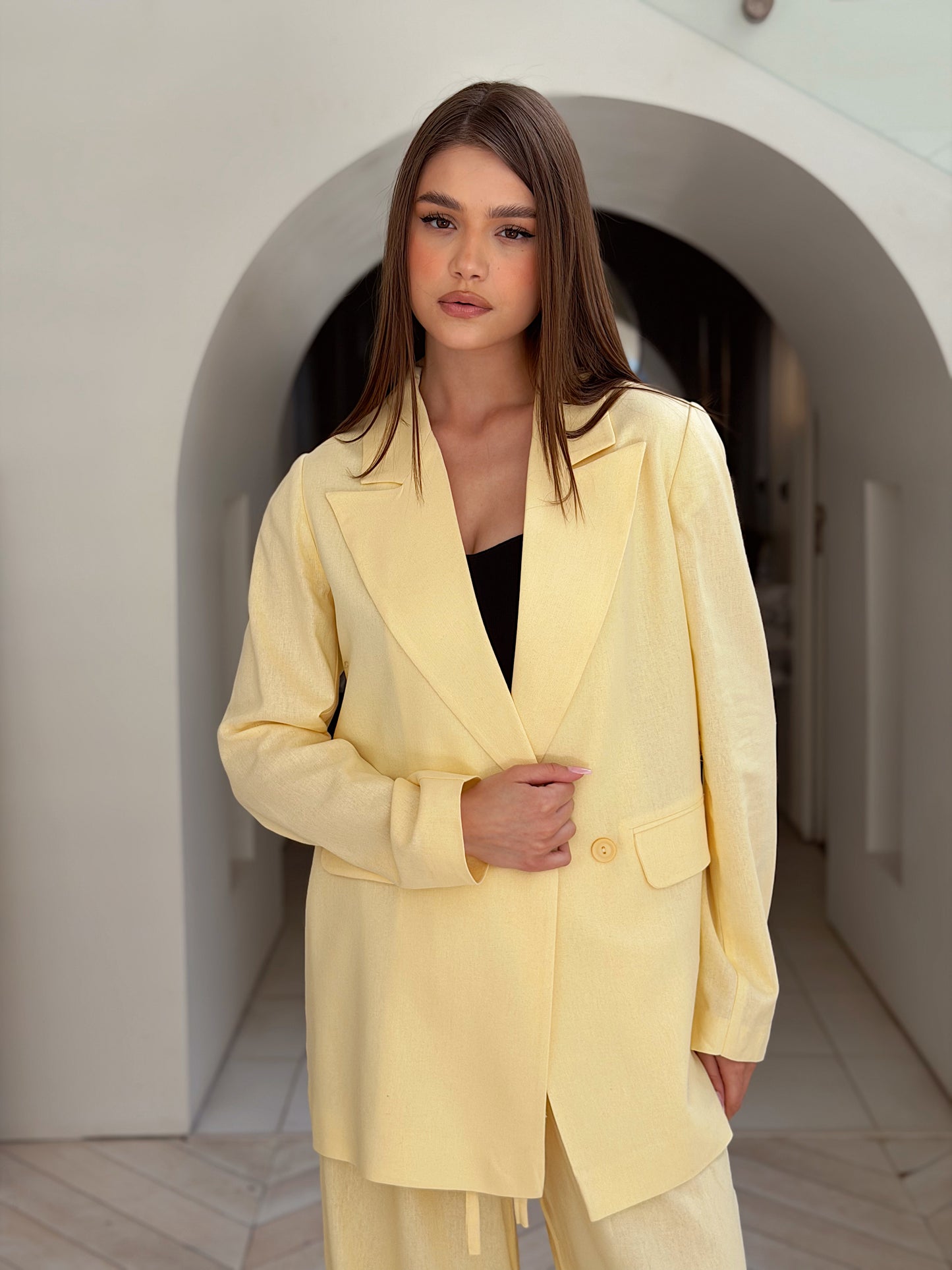 Linen Mood Set in Butter yellow