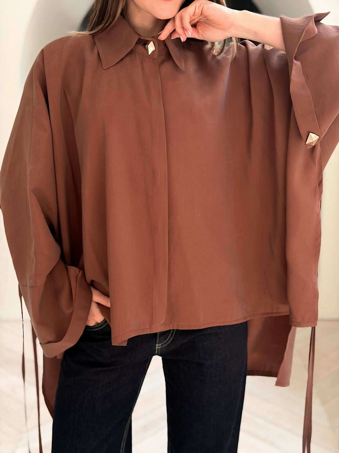 Effortless Flow blouse in Brown