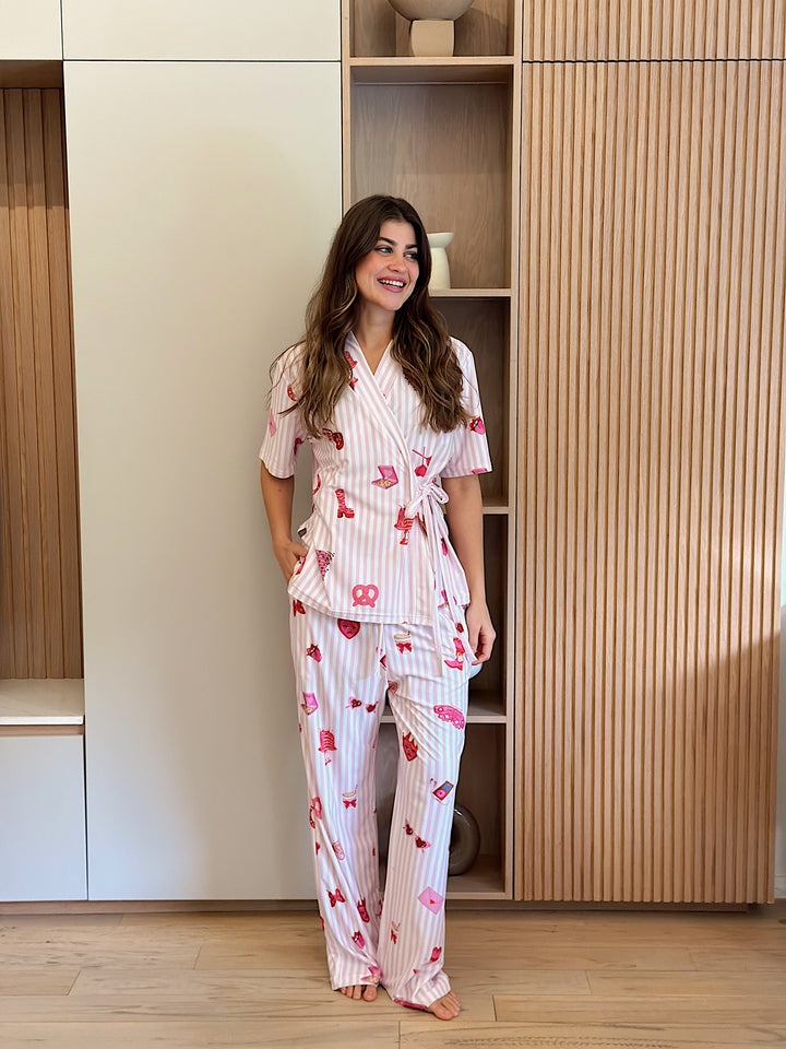 Self love cotton warp-style pajama /Cup