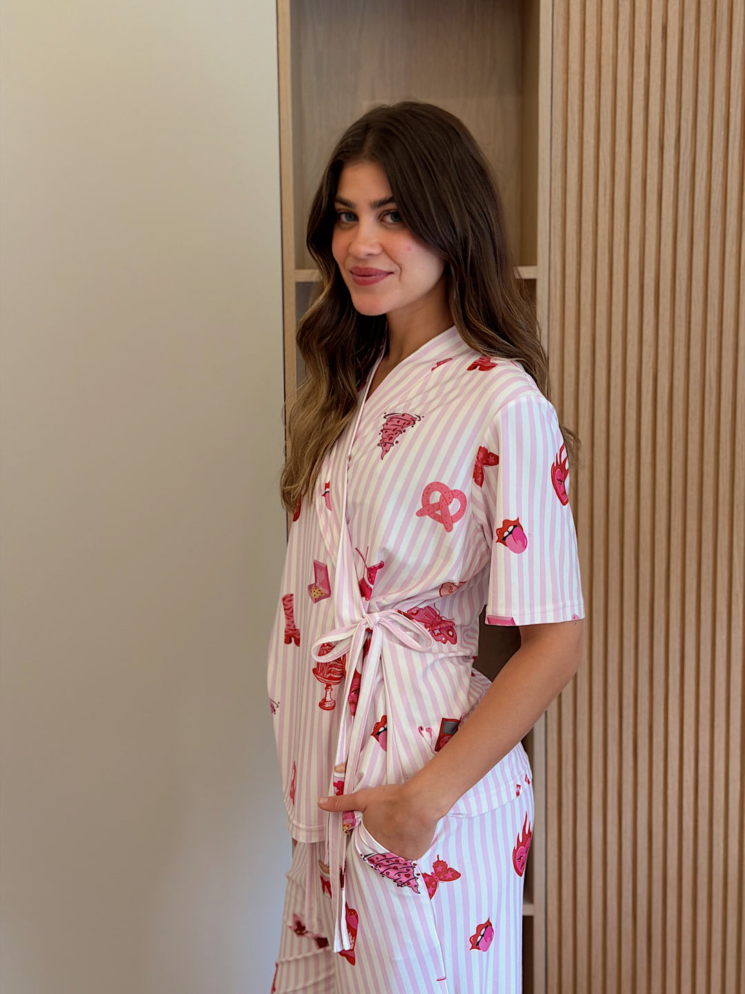 Self love cotton warp-style pajama /Cup