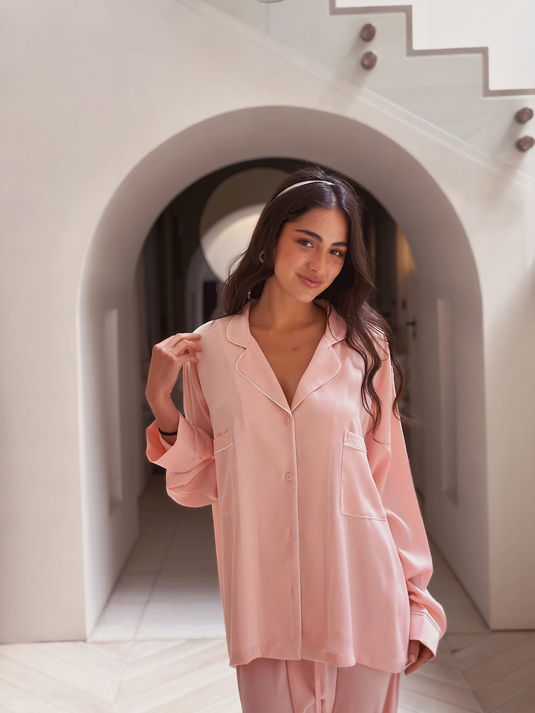 Self love satin /Dream lace in rose pajama only