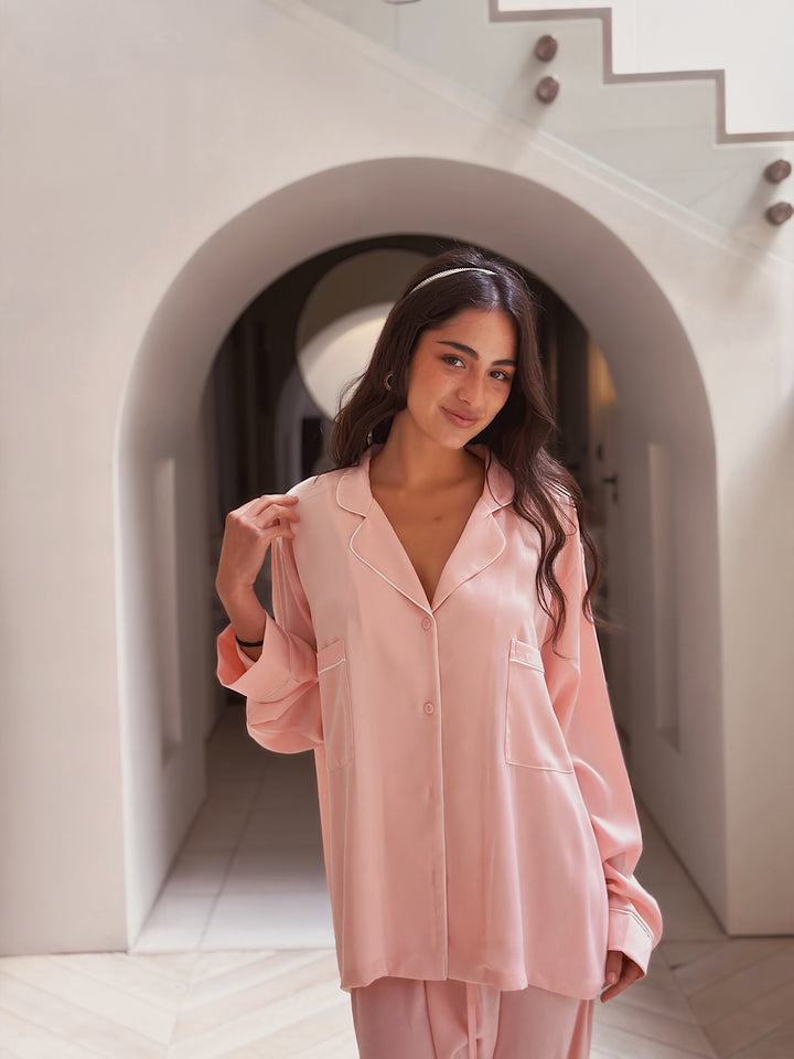 Self love satin /Dream lace in rose pajama only