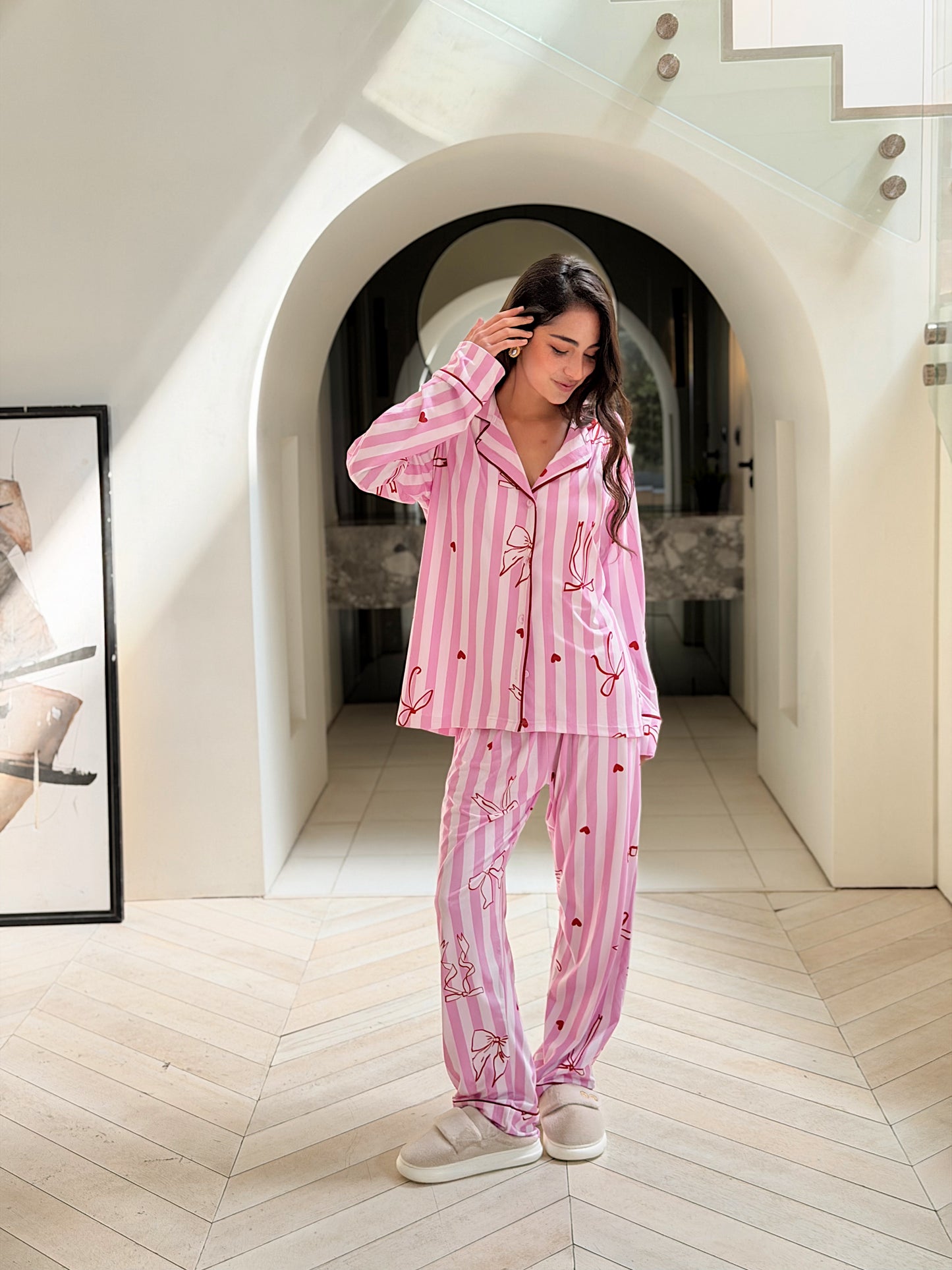 Self love cotton /Berry Bows in pink