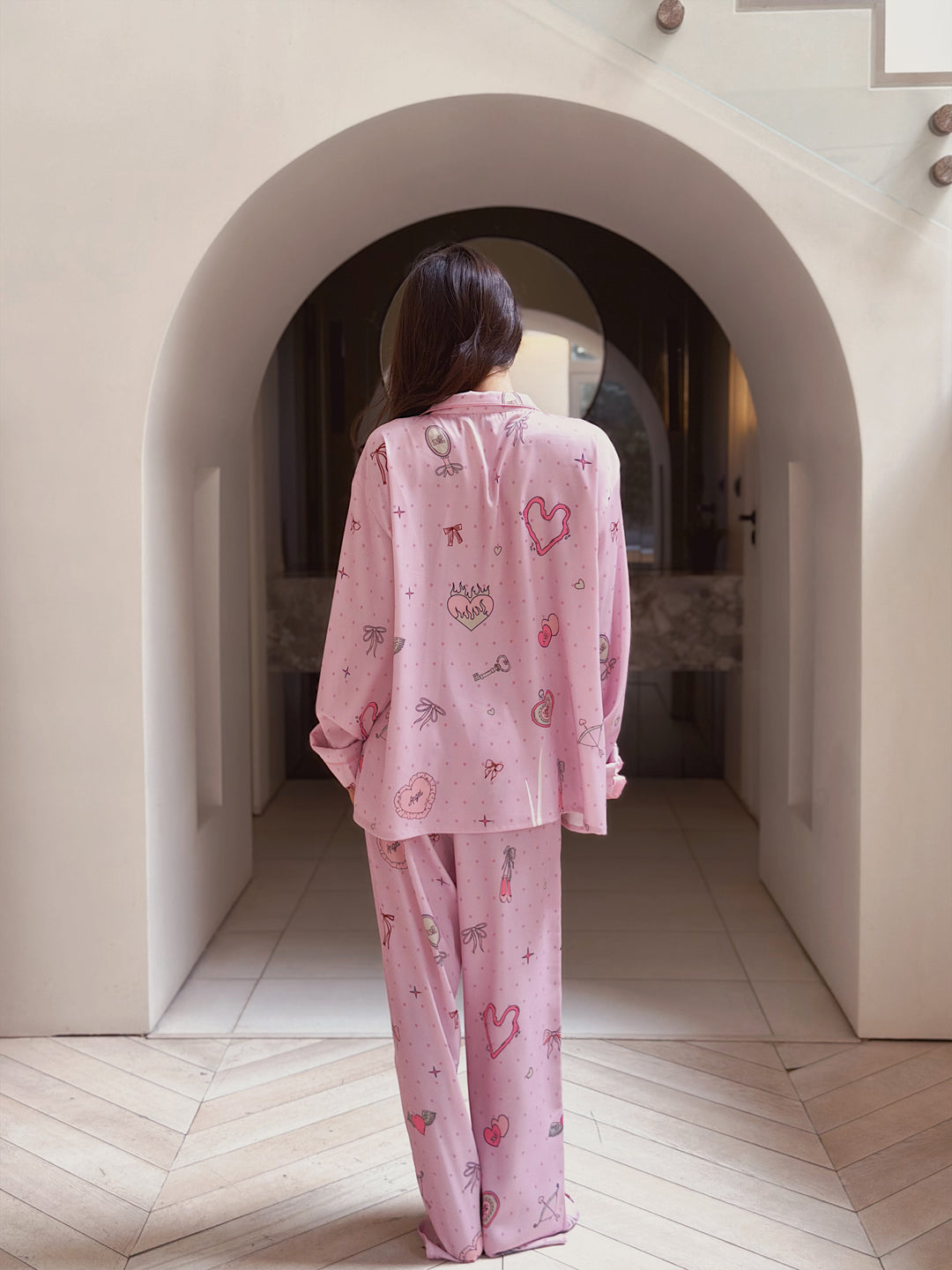 Self love cotton /Angle mood in pink pajama only