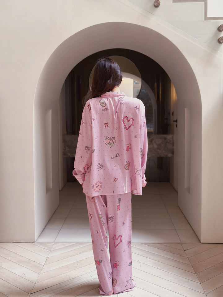 Self love cotton /Angle mood in pink pajama only