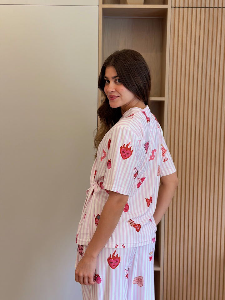 Self love cotton warp-style pajama /Cup