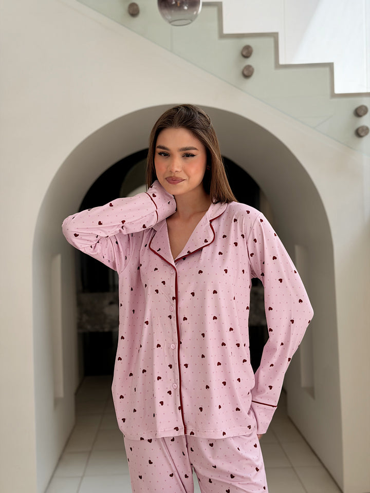 Self love cotton / little heart in pink pajama only