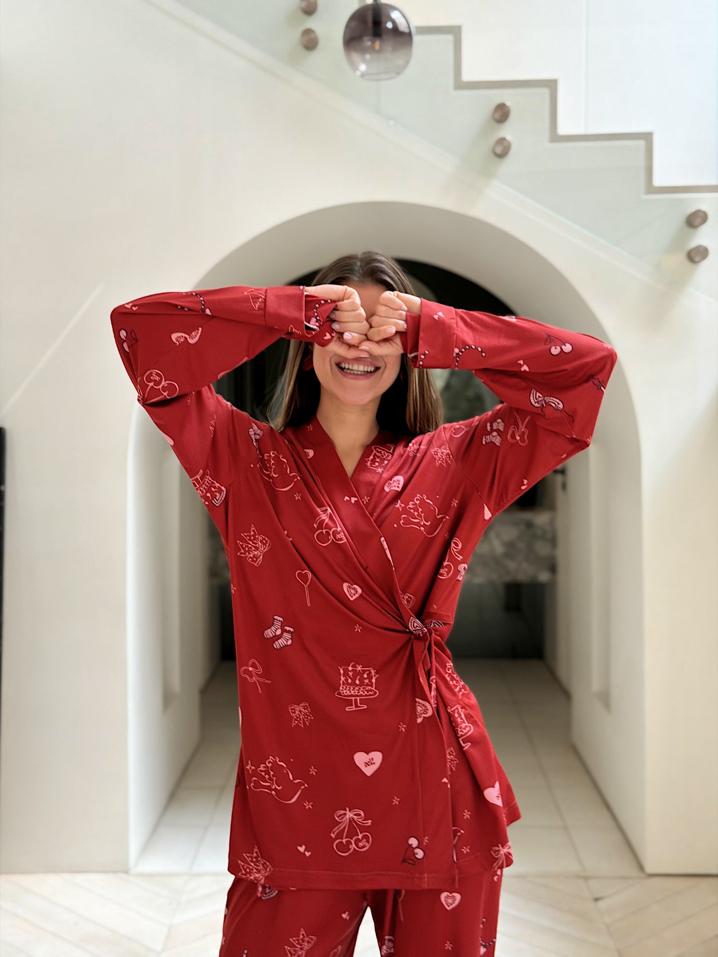 Self love cotton/ Angle mood in red pajama only