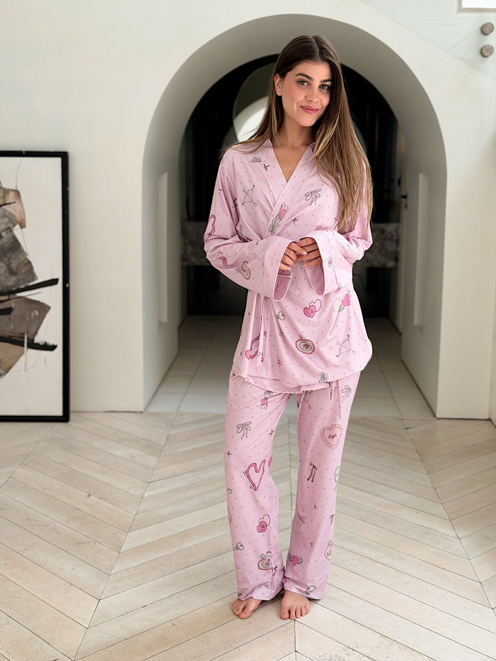 Self love cotton/ Angle mood in pink pajama only