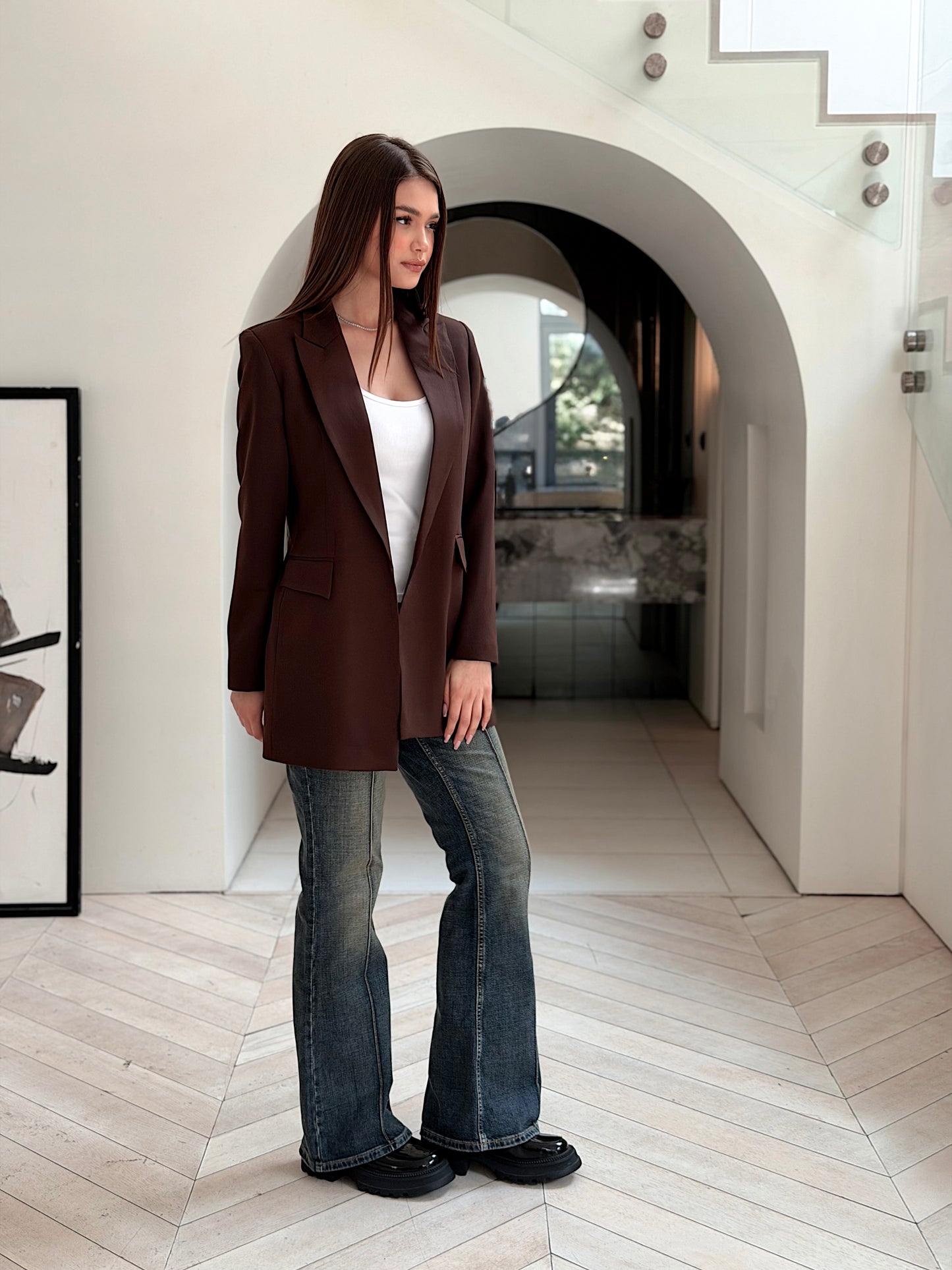 SLIM FIT Chocolate BROWN BLAZER