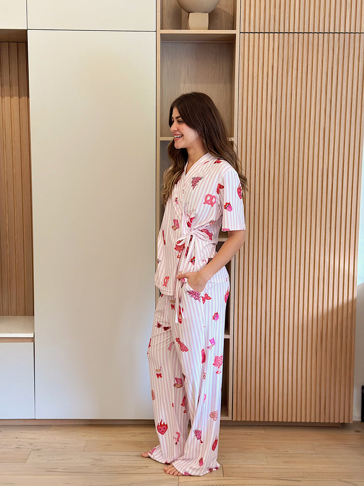 Self love cotton warp-style pajama /Cup