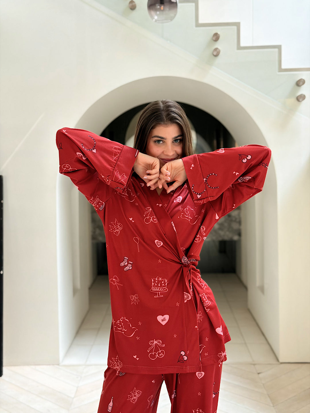 Self love cotton/ Angle mood in red pajama only