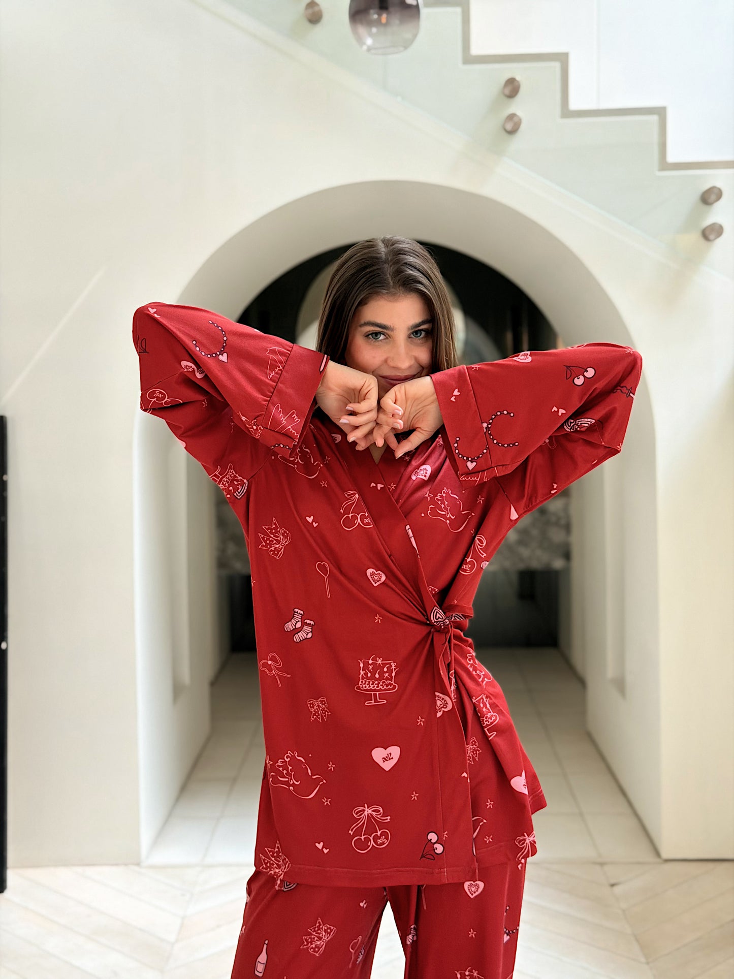 Self love cotton/ Angle mood in red pajama only