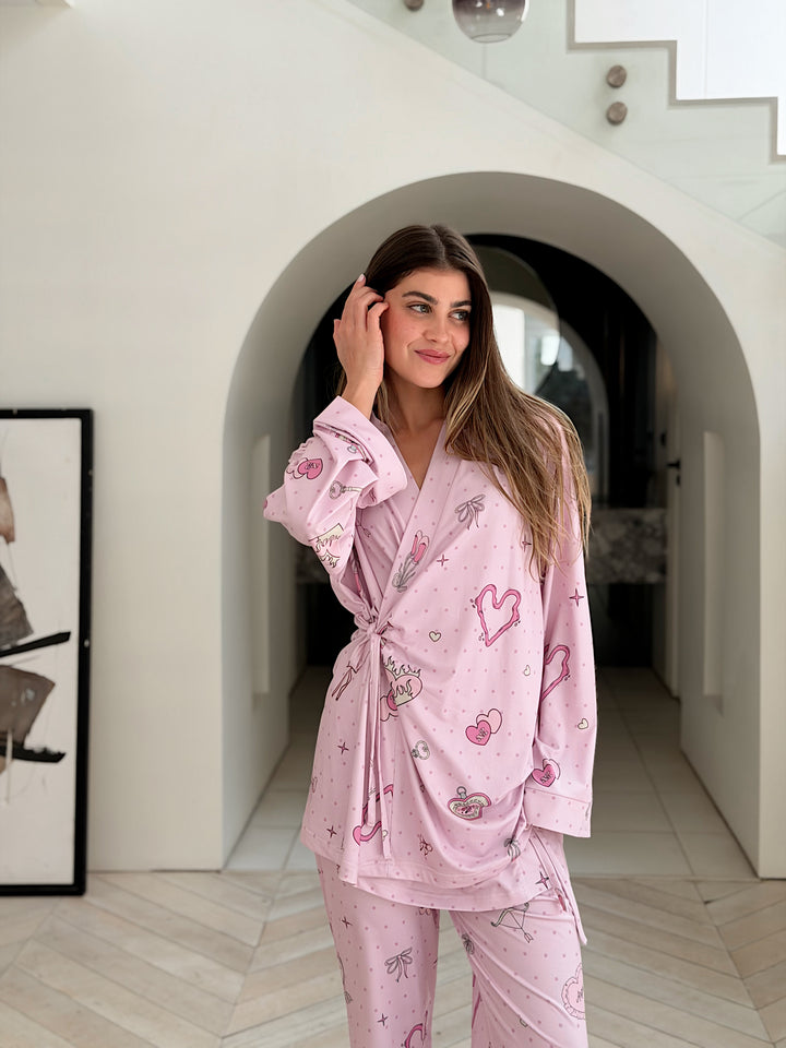 Self love cotton/ Angle mood in pink pajama only