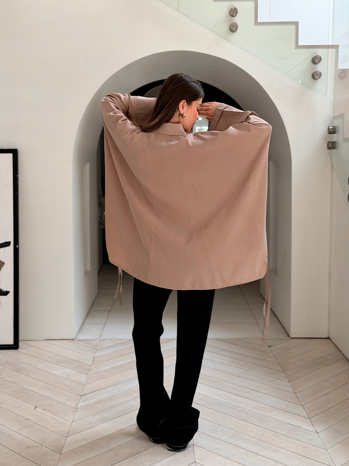 Effortless Flow blouse in Beige