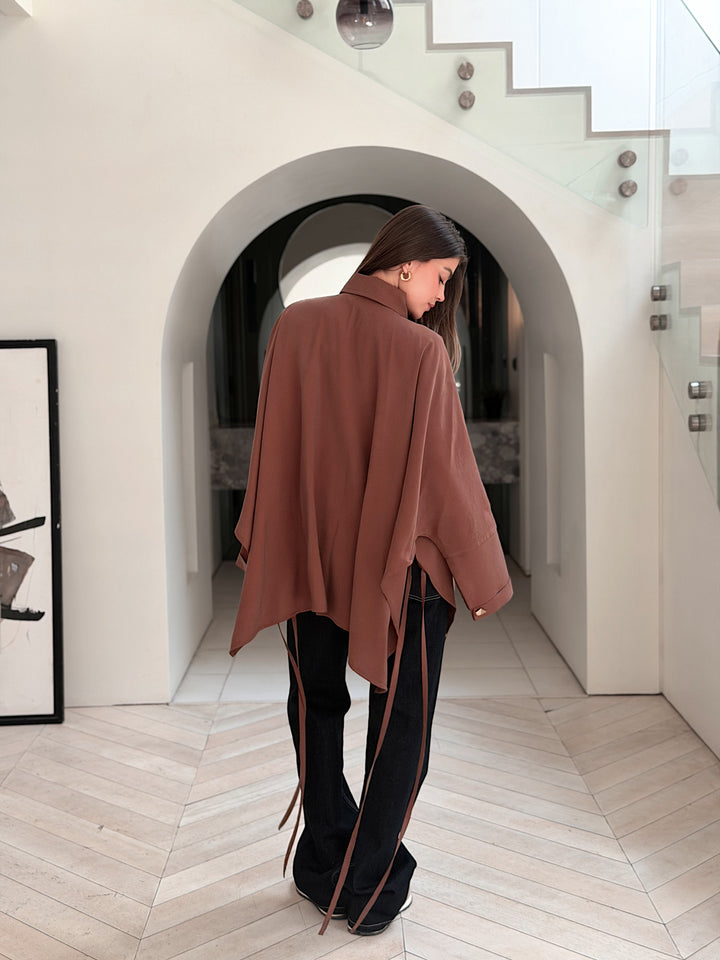Effortless Flow blouse in Brown