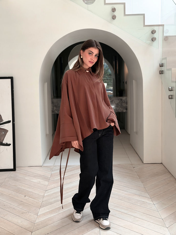 Effortless Flow blouse in Brown