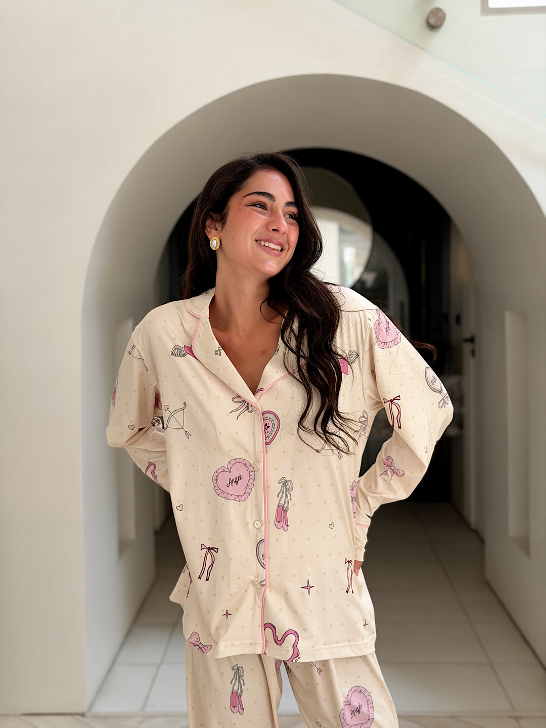 Self love cotton\ Angle mood in yellow pajama only