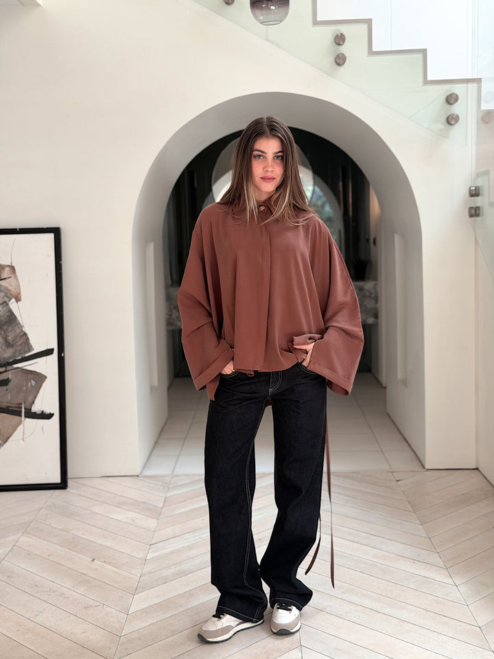 Effortless Flow blouse in Brown