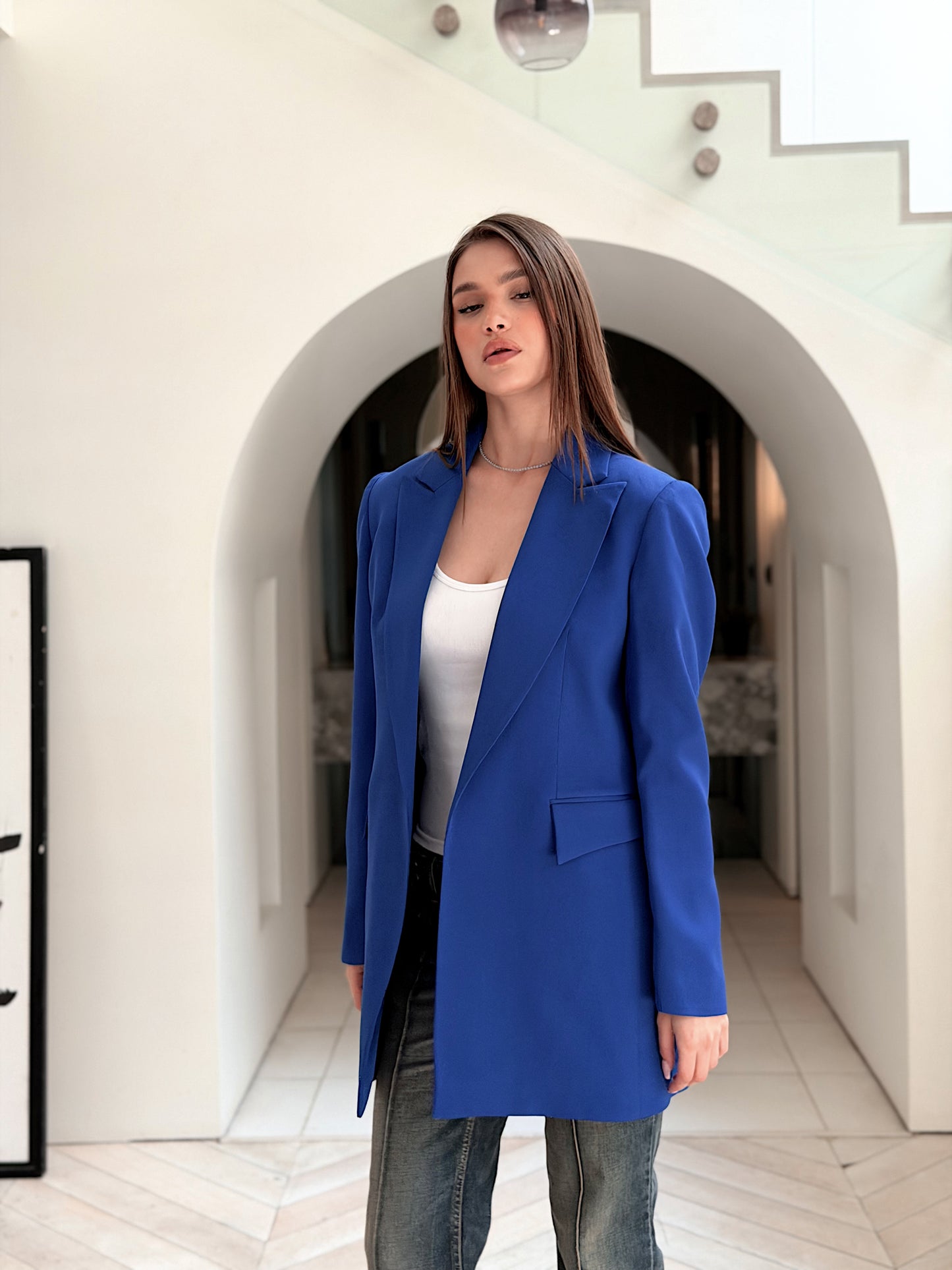 Slim fit blazer in Royel blue