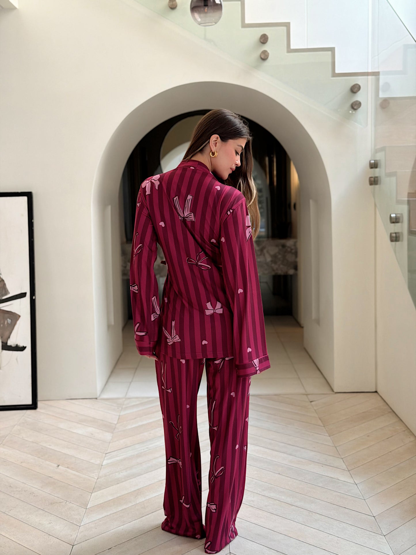 Self love cotton /Berry Bows in Fuchsia