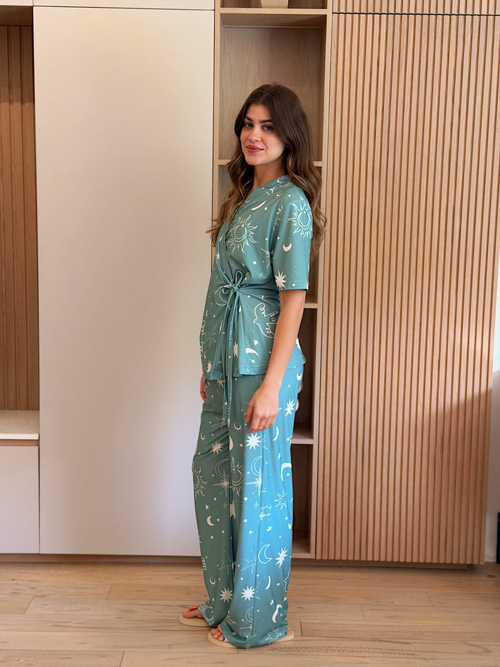Self love cotton warp-style pajama  /Moon
