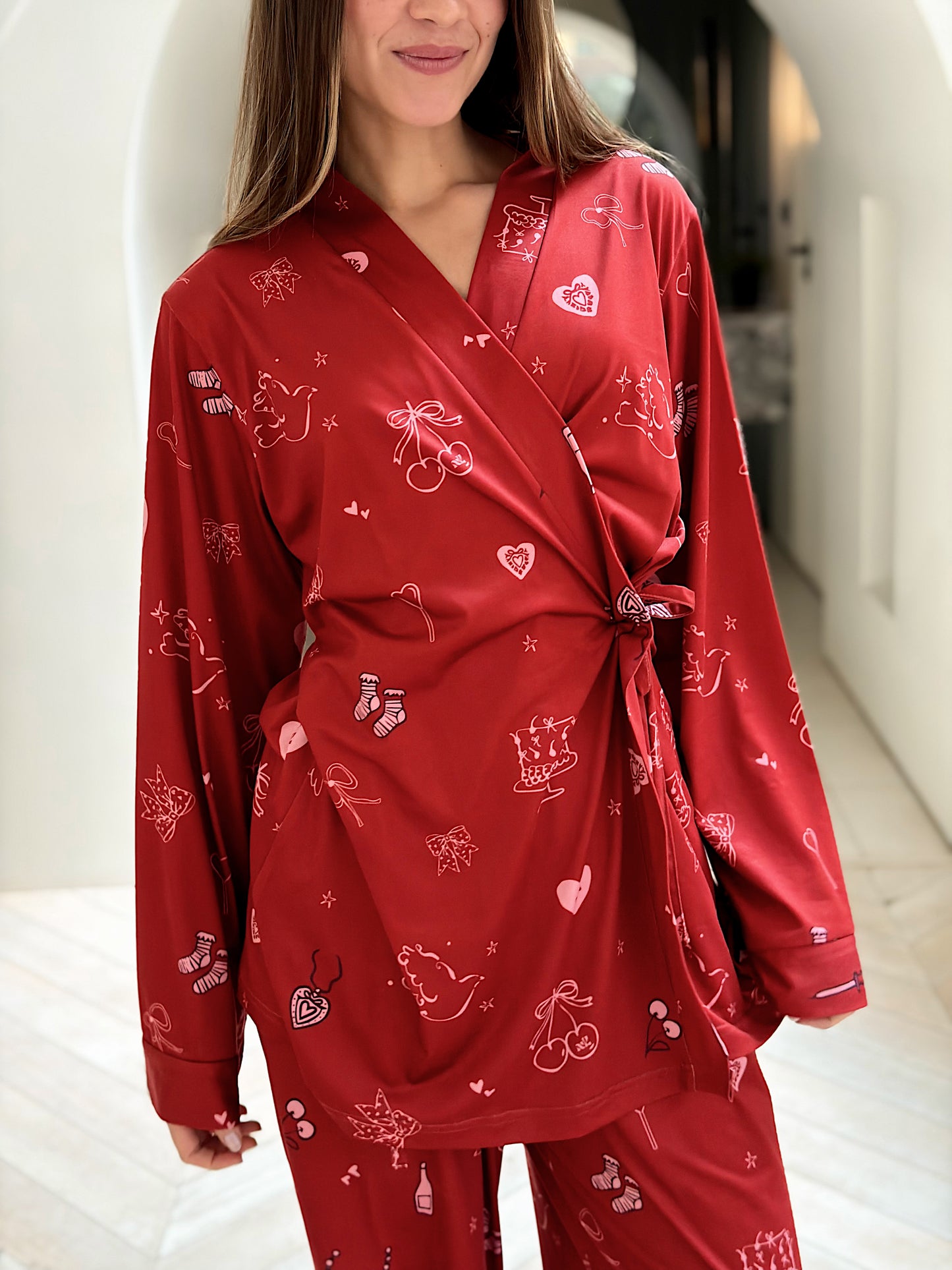 Self love cotton/ Angle mood in red pajama only