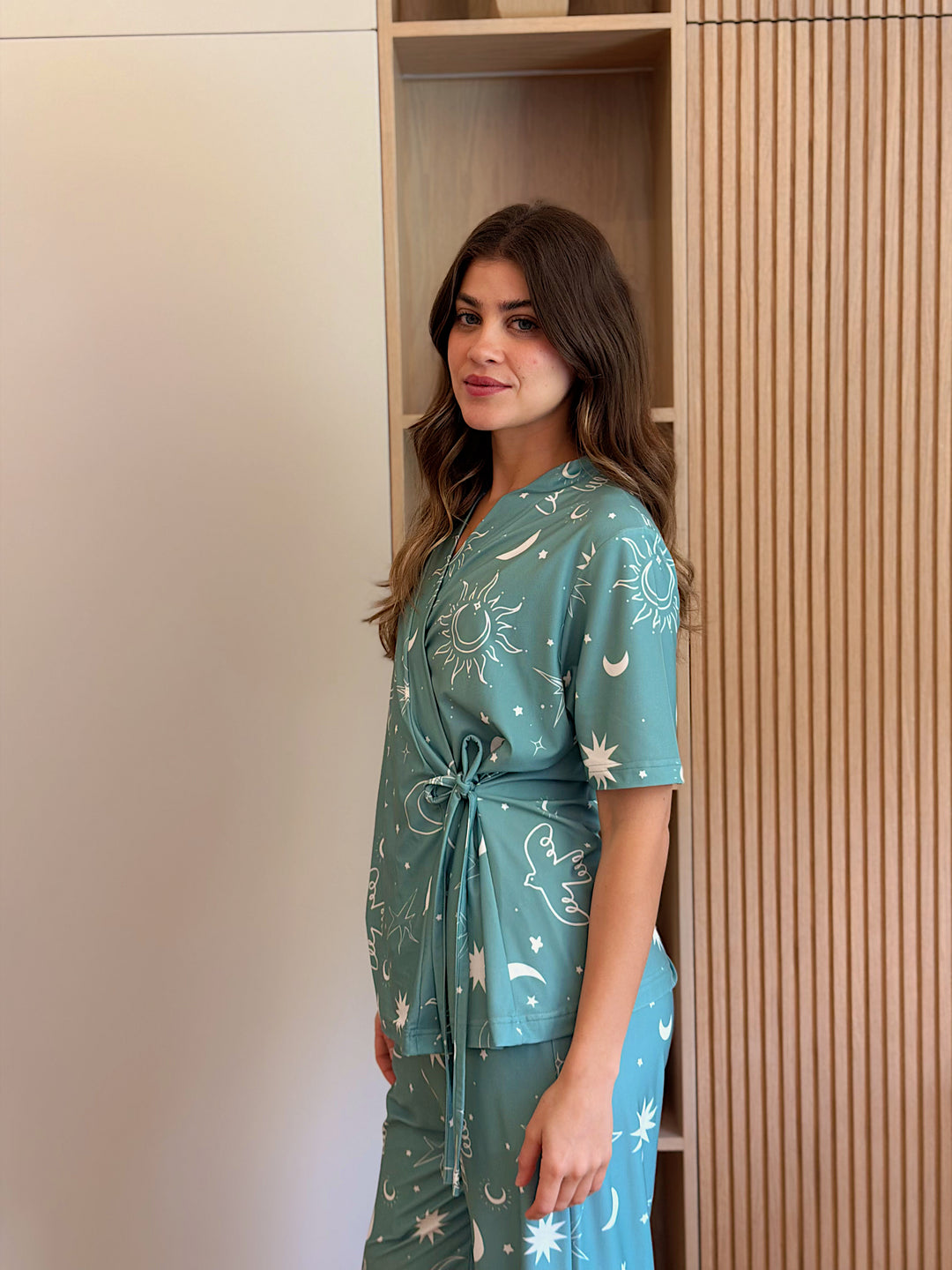 Self love cotton warp-style pajama  /Moon