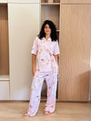 Self love cotton warp-style pajama /self love in Pink