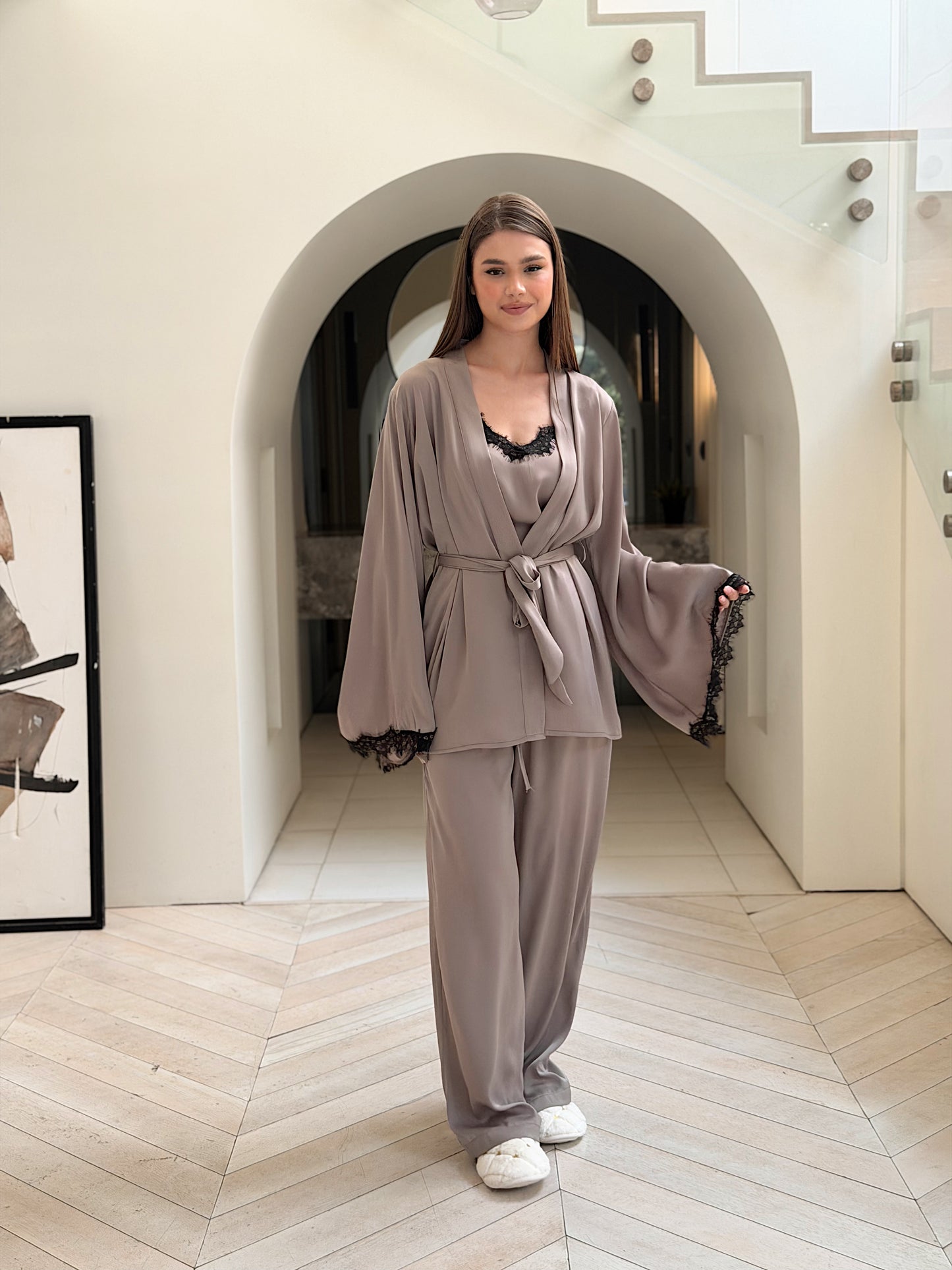 Self love satin/ Dream lace in cafe