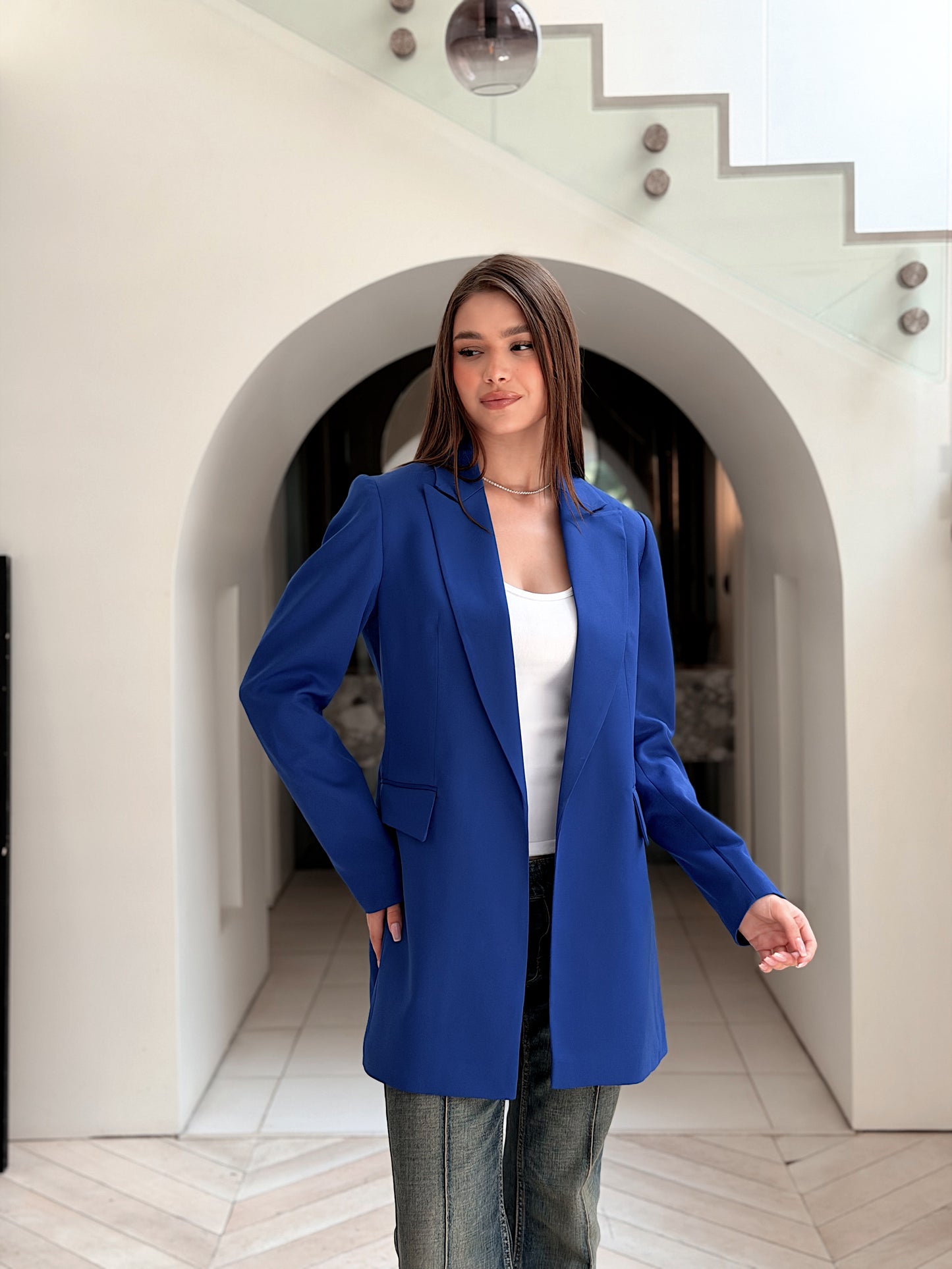 Slim fit blazer in Royel blue
